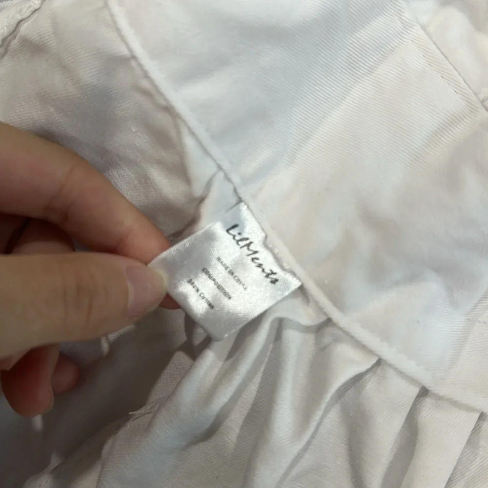 White Ruffled Apron with Pockets - sexy lingerie - small medium - Picture 3 of 3